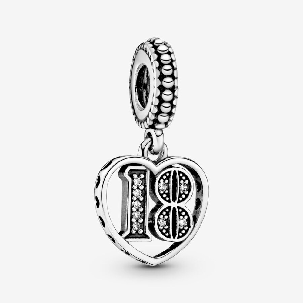 🐘🐘 925 Sterling Silver 18th Celebration Charm